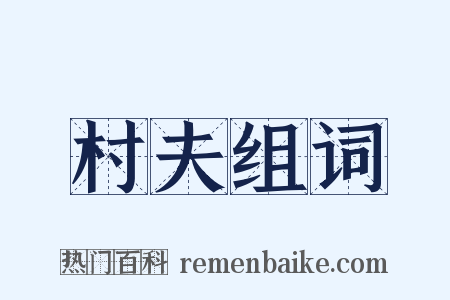 村夫组词是什么意思的图片